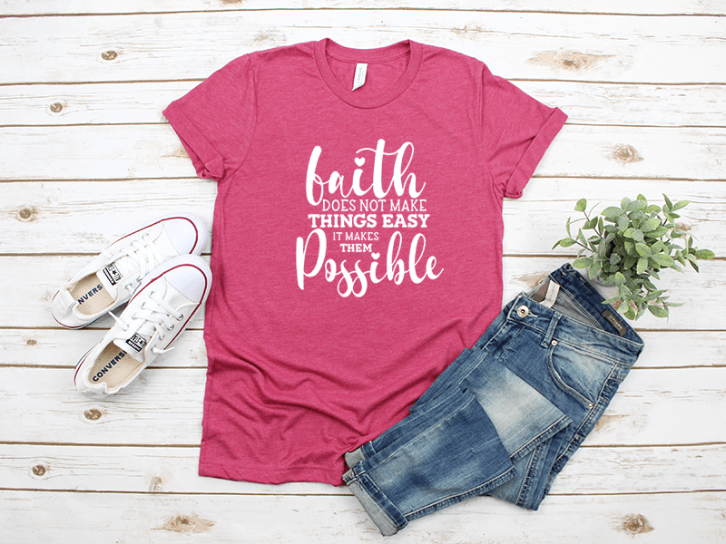Faith Makes Things Possible Shirt - Hope Doves